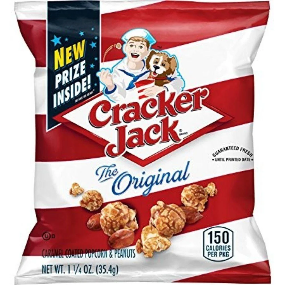 Cracker Jack Original Caramel Coated Popcorn & Peanuts, popcorn caramellati con arachidi da 35.4g