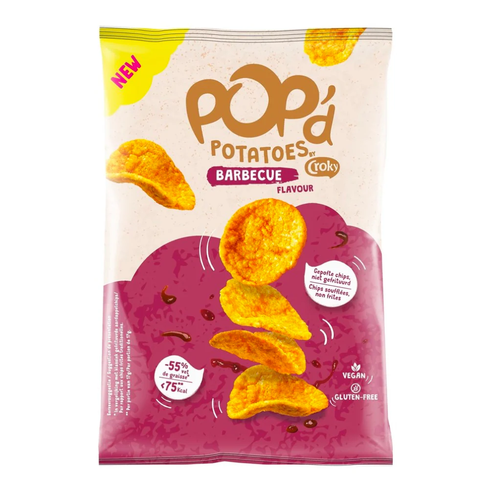 Croky Pop'd Barbecue, patatine al barbecue da 17g