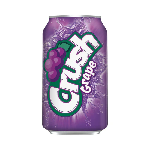 Crush Grape, bevanda dolce e frizzante all'uva da 355ml