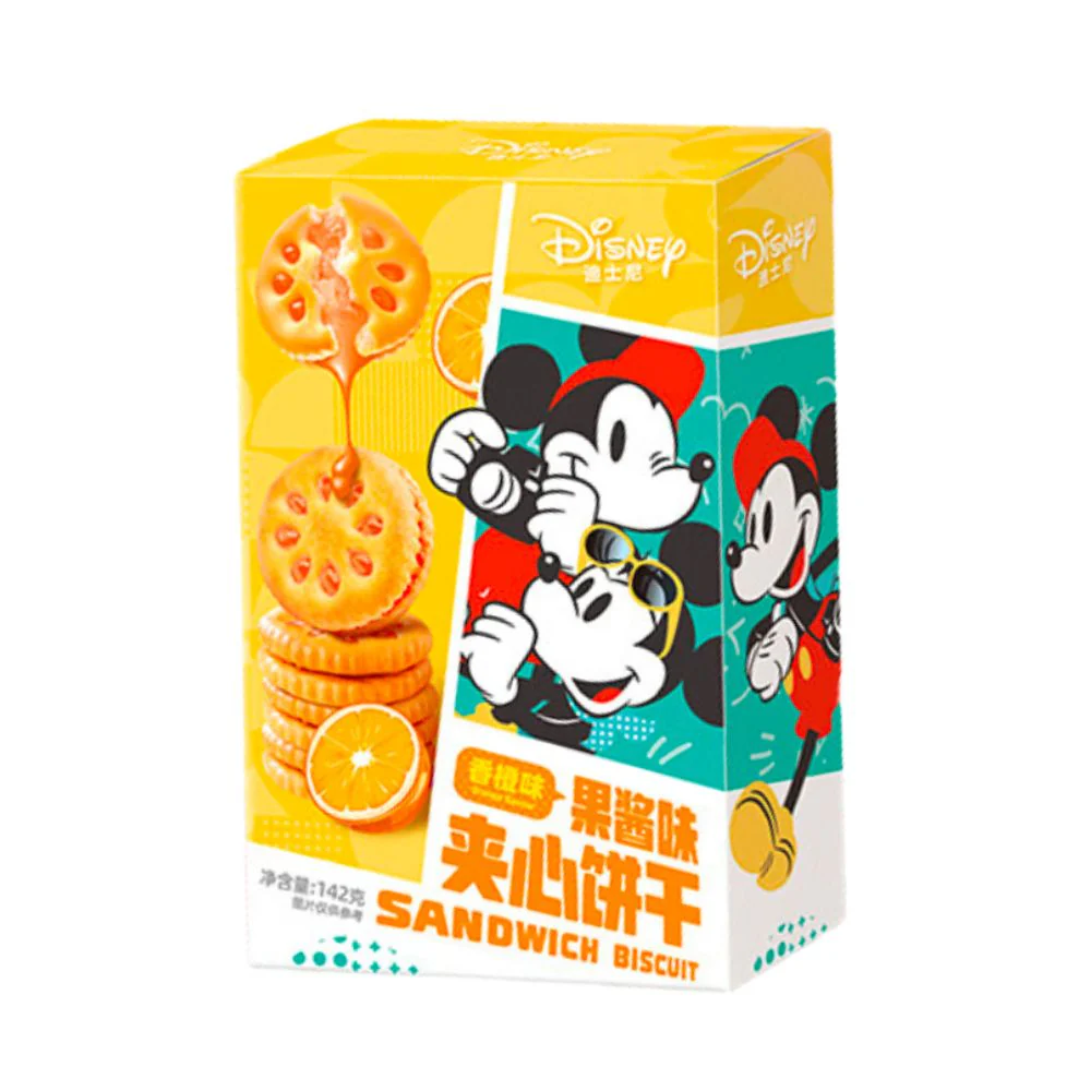 Disney Sandwich Biscuit Orange, biscotti ripieni di crema all'arancia da 142g