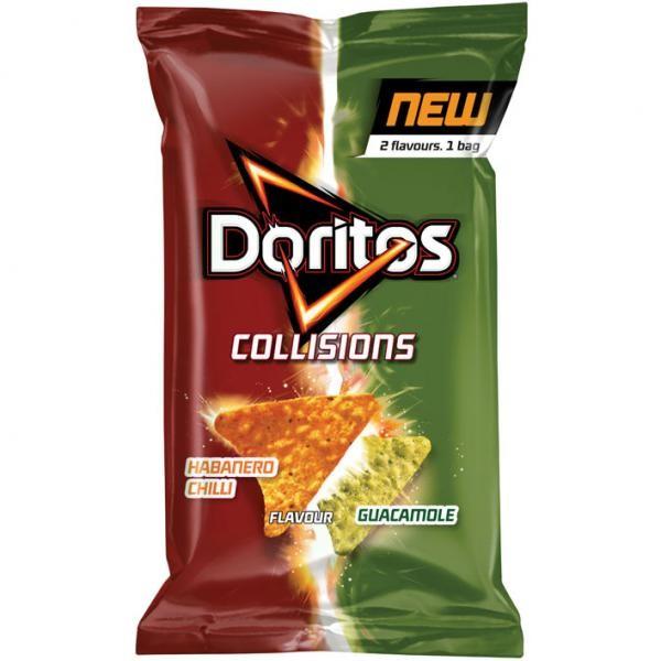 Doritos Collisions Habanero Chilli and Guacamole, nachos al formaggio con habanero e guacamole da 162g