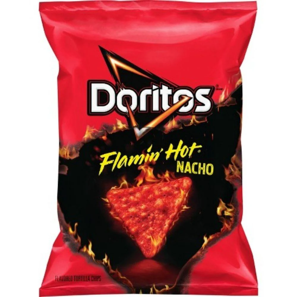 Doritos Flamin'Hot Nacho Cheese, nachos al formaggio piccante da 92.1g