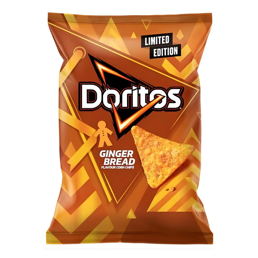 Doritos Gingerbread Limited Edition, chips di mais al gusto pan di zenzero da 180g