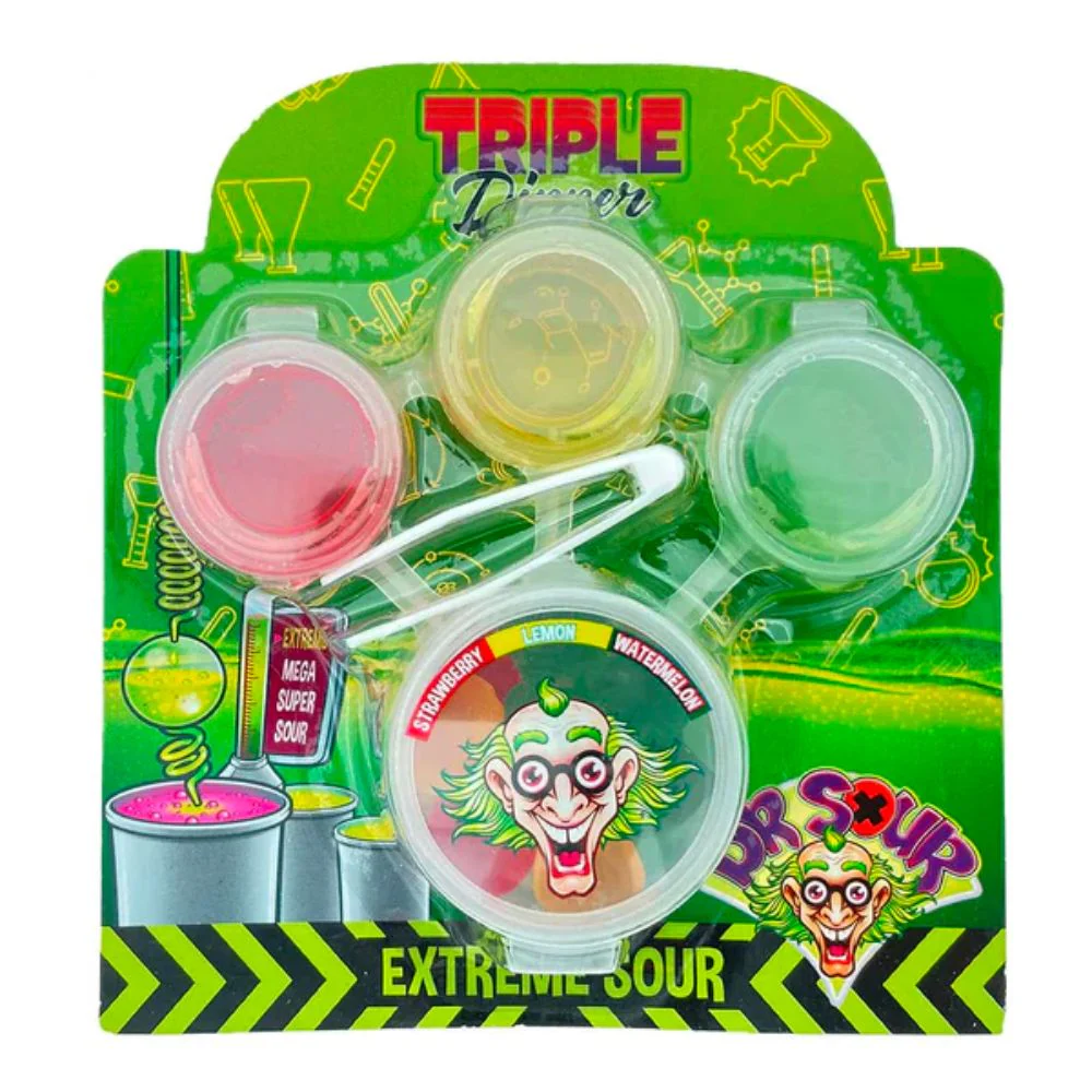 Dr. Sour Triple Dipper, caramelle alla frutta con gel aspri da 54g
