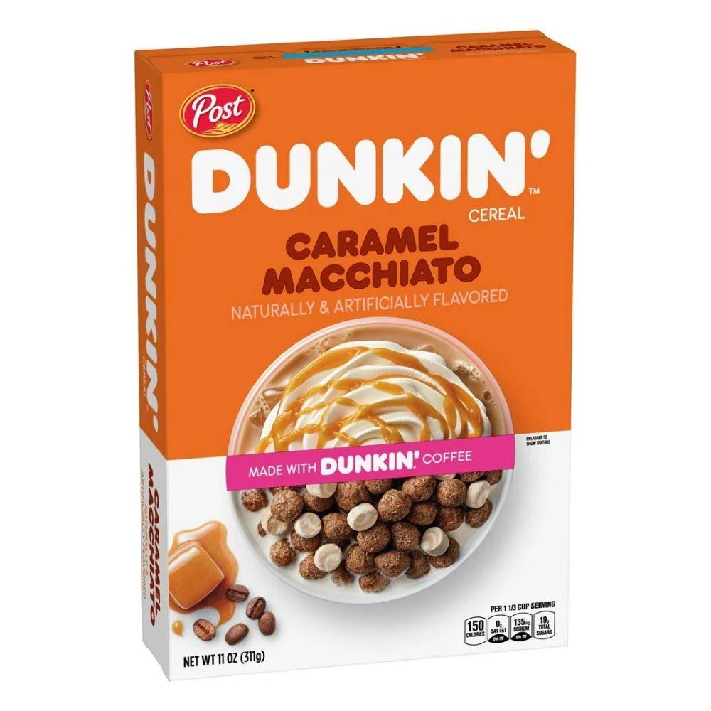 Dunkin' Cereal Caramel Macchiato, cereali al gusto di caramello e caffè da 311g