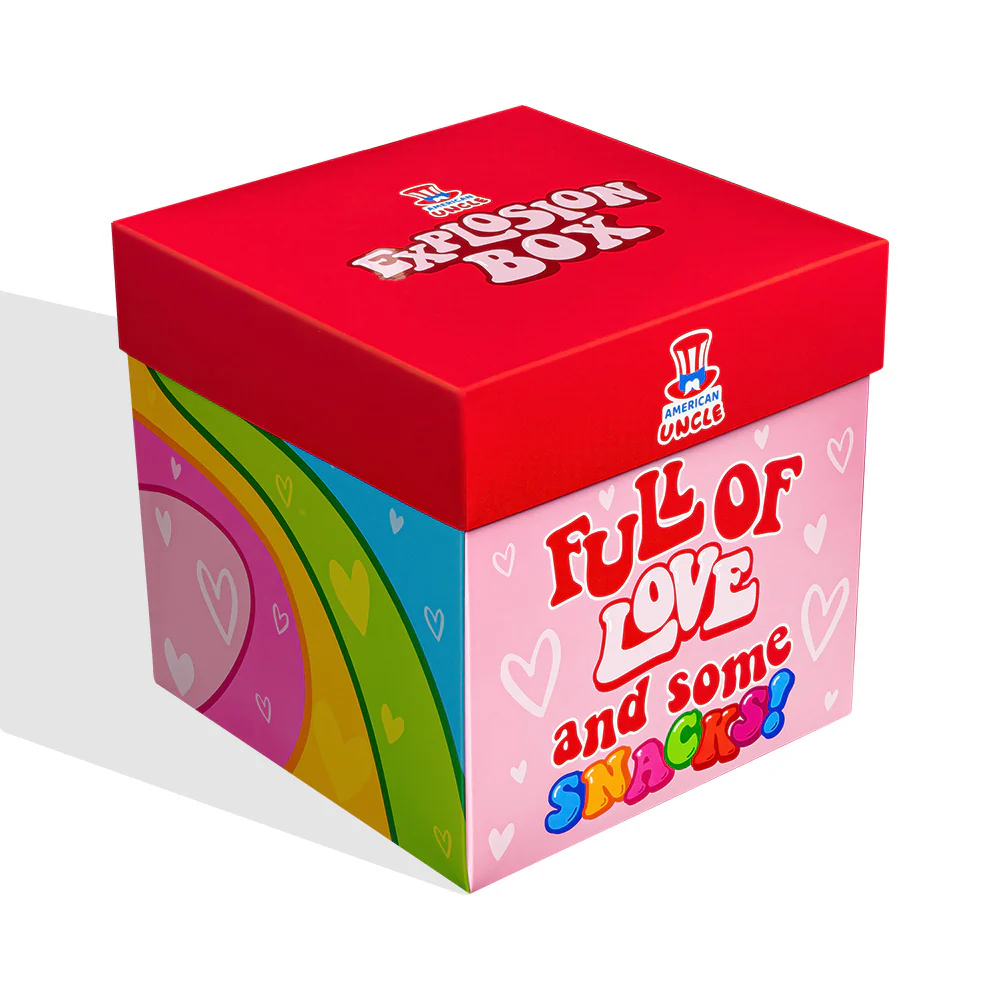 Explosion box “Love”, scatola regalo esplosiva con 15 snack dolci e salati a sorpresa - Image 3