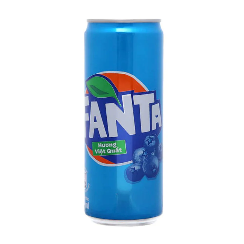 Fanta Blueberry, bevanda ai mirtilli blu da 320ml