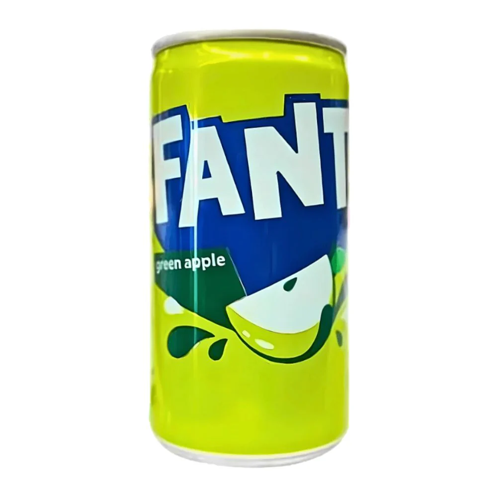Fanta Green Apple, bevanda al gusto di mela verde da 185ml