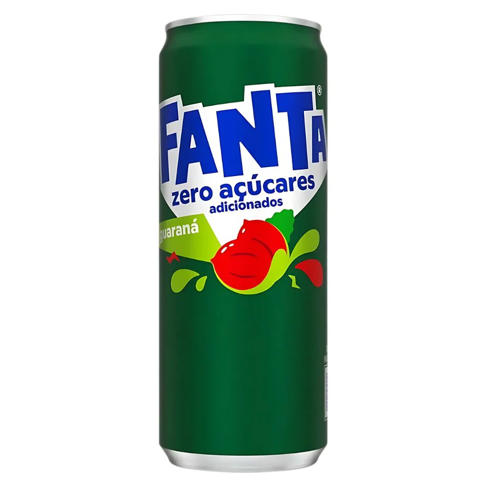 Fanta zero guaraná, bibita gassata al gusto di guaraná da 330ml