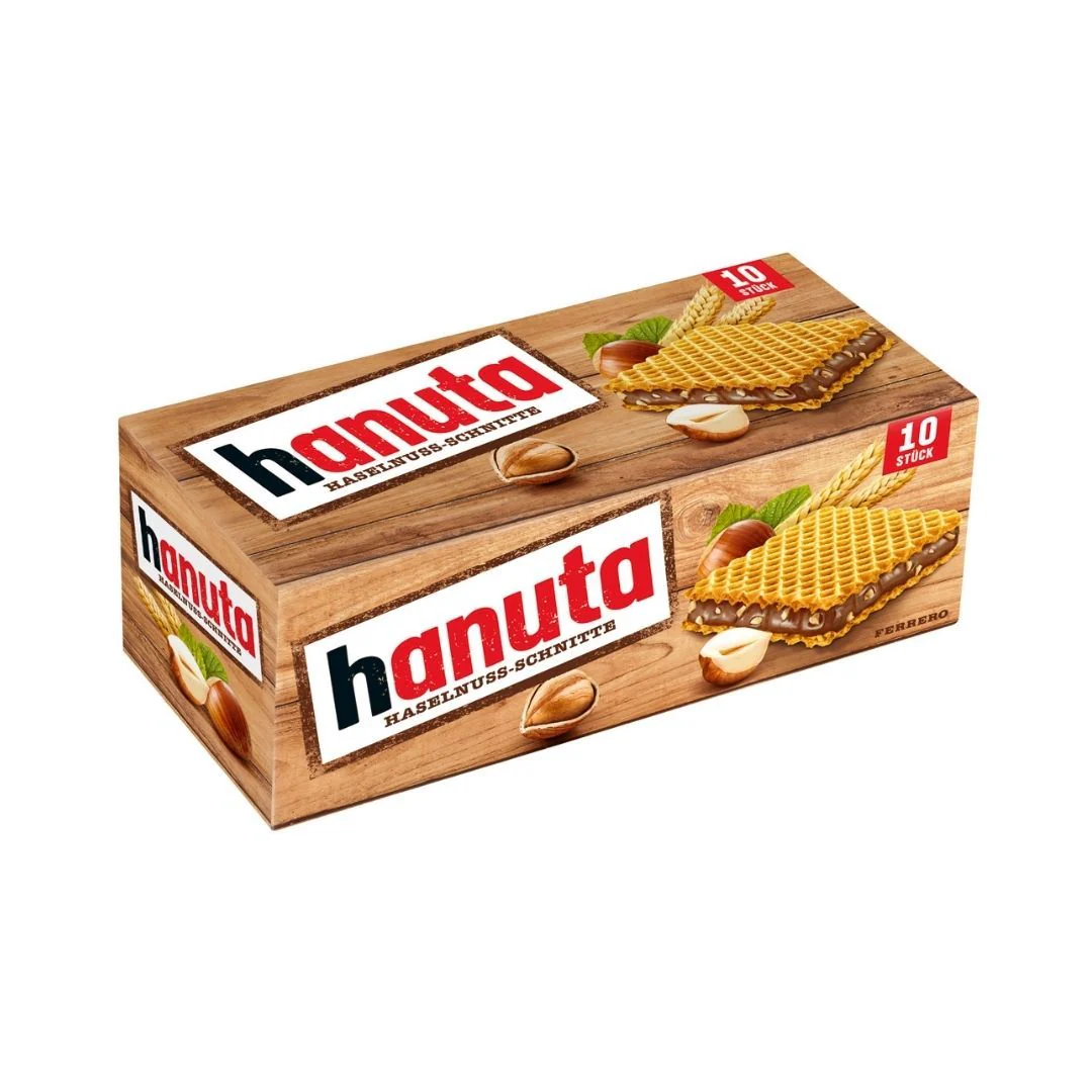 Ferrero Hanuta, confezione da 10 wafer con crema alla nocciola da 220g