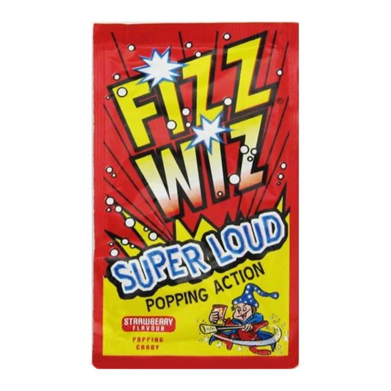 Fizz Wiz Super Loud Popping Action Strawberry, caramelle alla fragola da 5g
