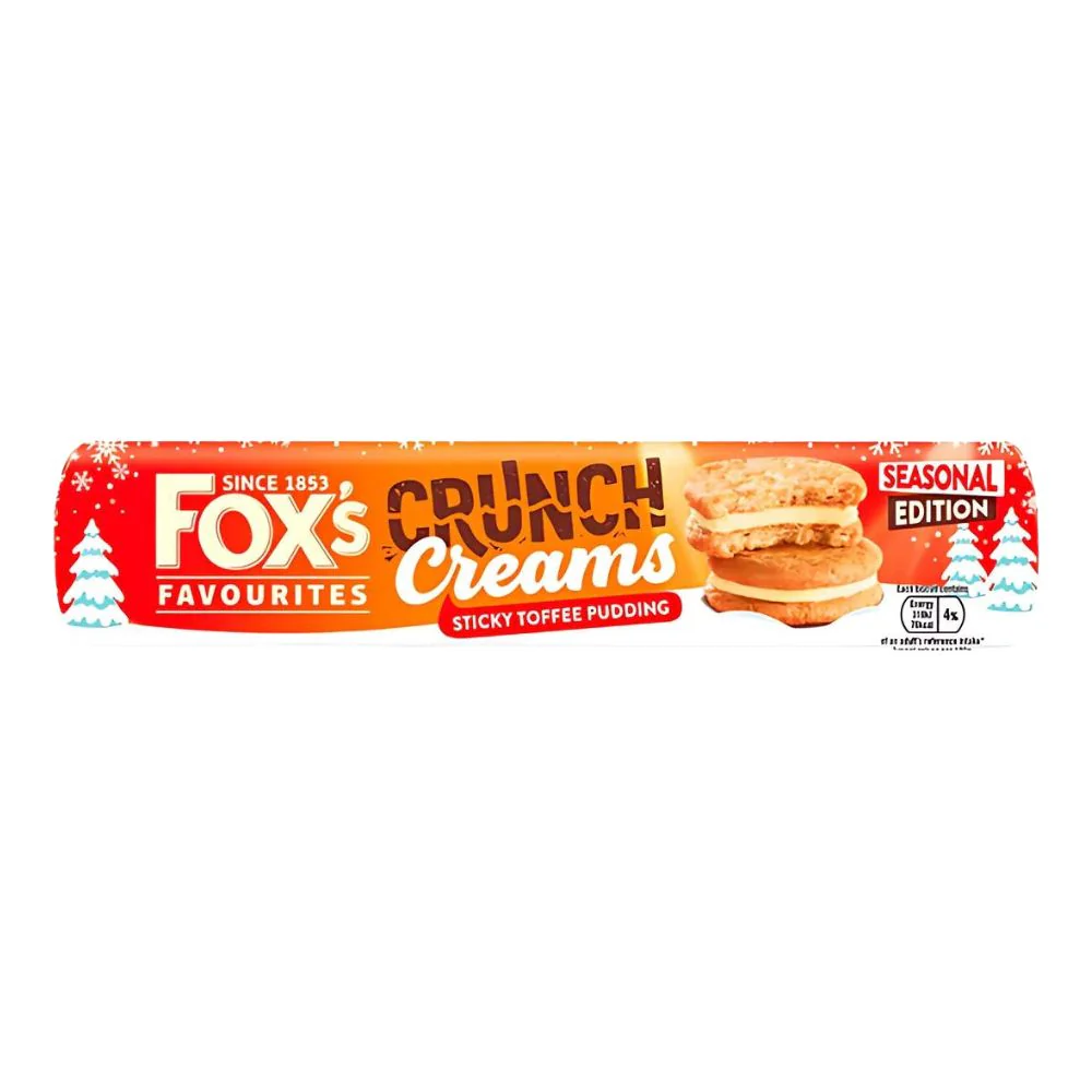 Fox's Crunch Creams Sticky Toffee Pudding, biscotti al gusto di caramello da 200g