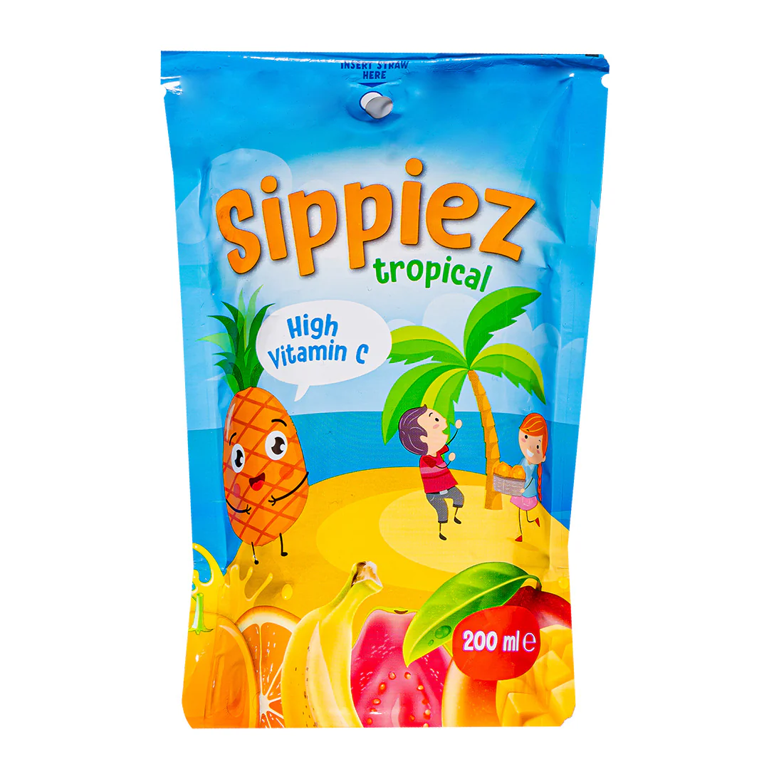 Sippiez Tropical Juice, succo di frutta al gusto tropicale da 200ml