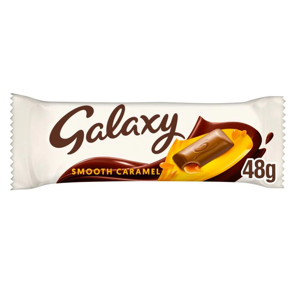 Galaxy Smooth Caramel, barretta di cioccolato ripiena di caramello da 48g
