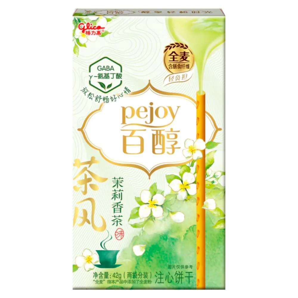 Glico Pejoy Té e Gelsomino, biscotti al gusto di tè matcha e gelsomino da 42g