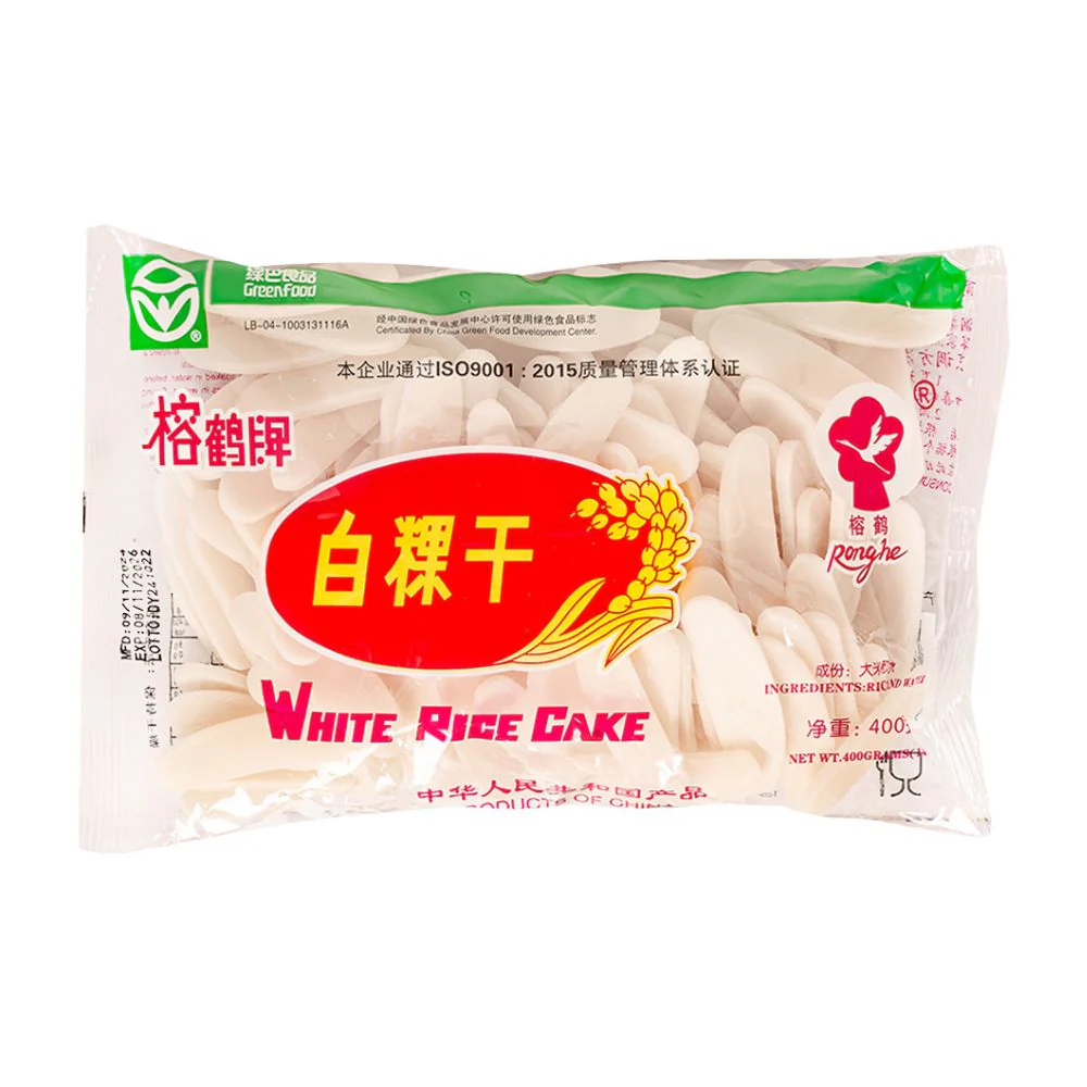 Green Food White Rice Cake, gnocchi di riso cinesi da 400g