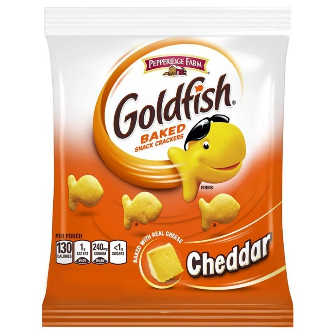 Goldfish Baked Cheddar, cracker al cheddar da 43g