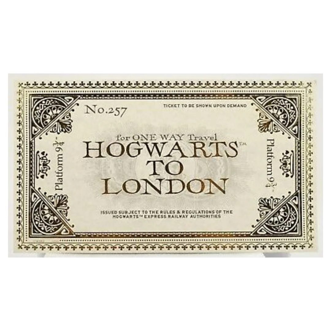 Harry Potter biglietto Hogwarts, tavoletta di cioccolato con riso soffiato da 42g