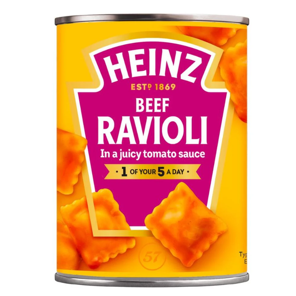 Heinz Beef Ravioli, ravioli con ripieno di manzo al sugo da 400g