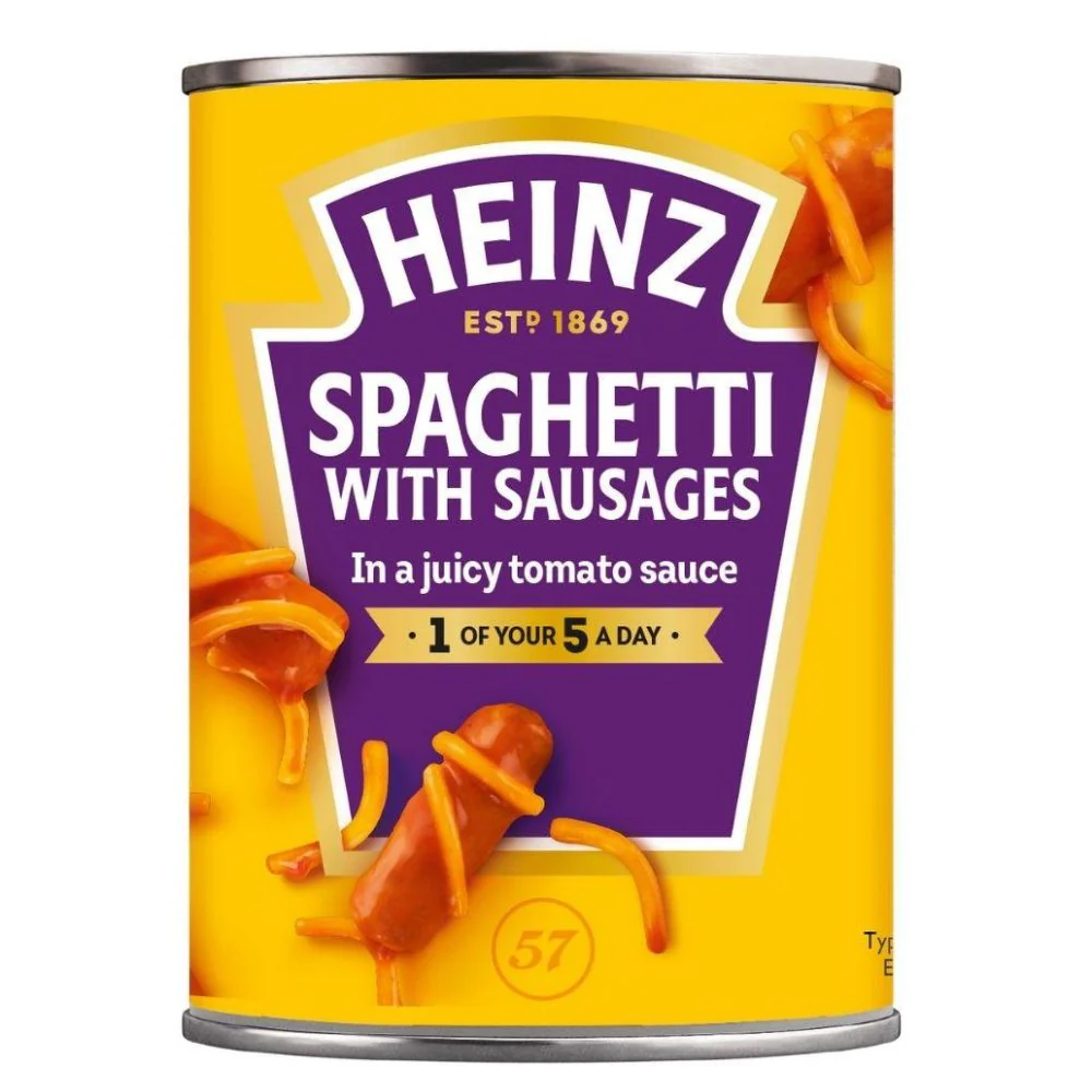 Heinz Spaghetti with Sausages, spaghetti con pomodoro e salsiccia da 400g