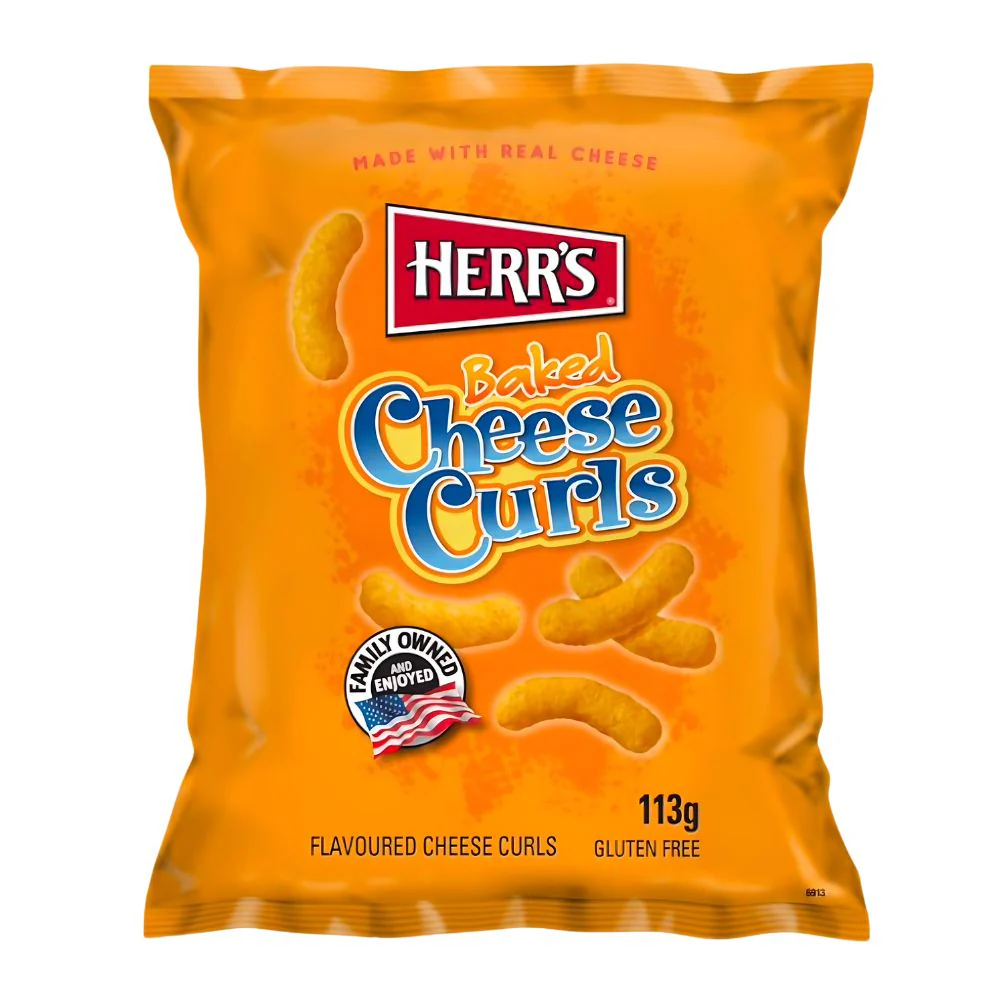 Herr's Baked Cheese Curl, patatine al formaggio da 113g