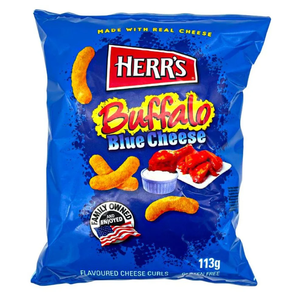 Herr's Buffalo Blue, patatine al formaggio e salsa al gusto buffalo da  113g