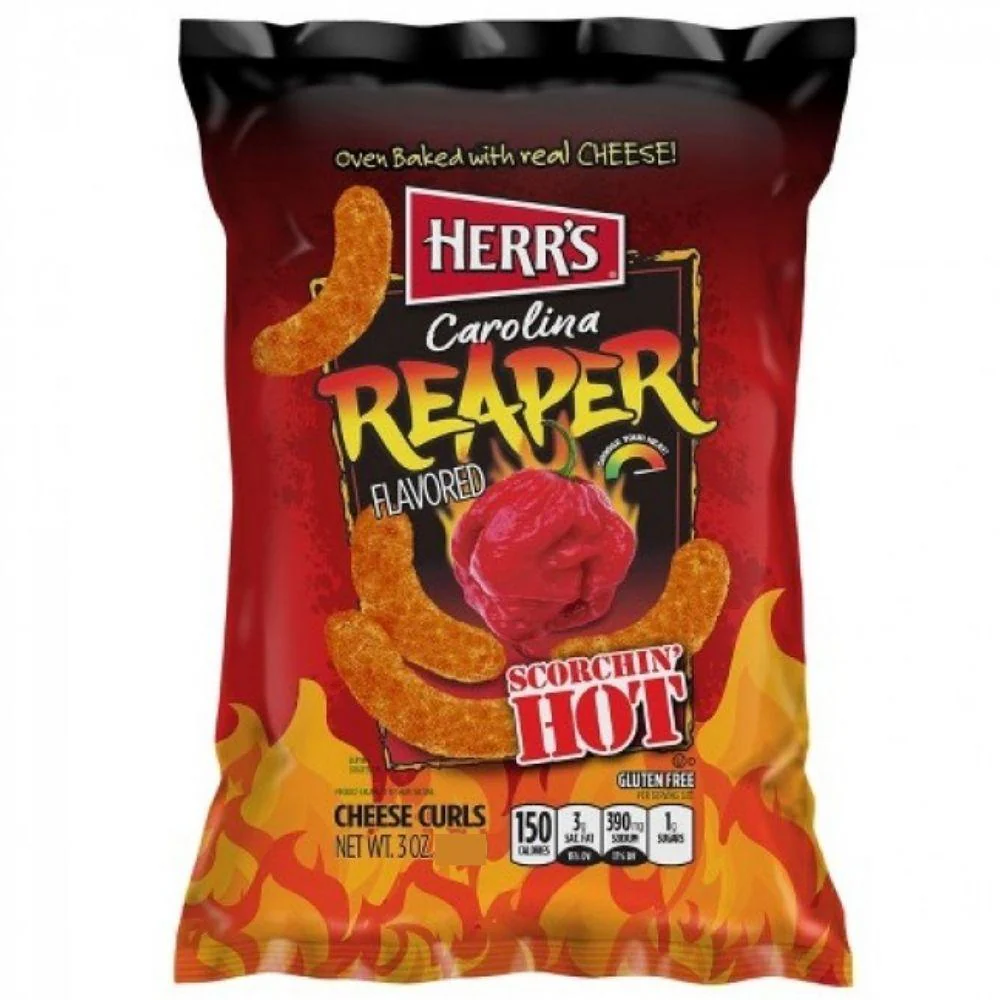 Herr's Carolina Cheese Curl, patatine al formaggio piccante da 184g