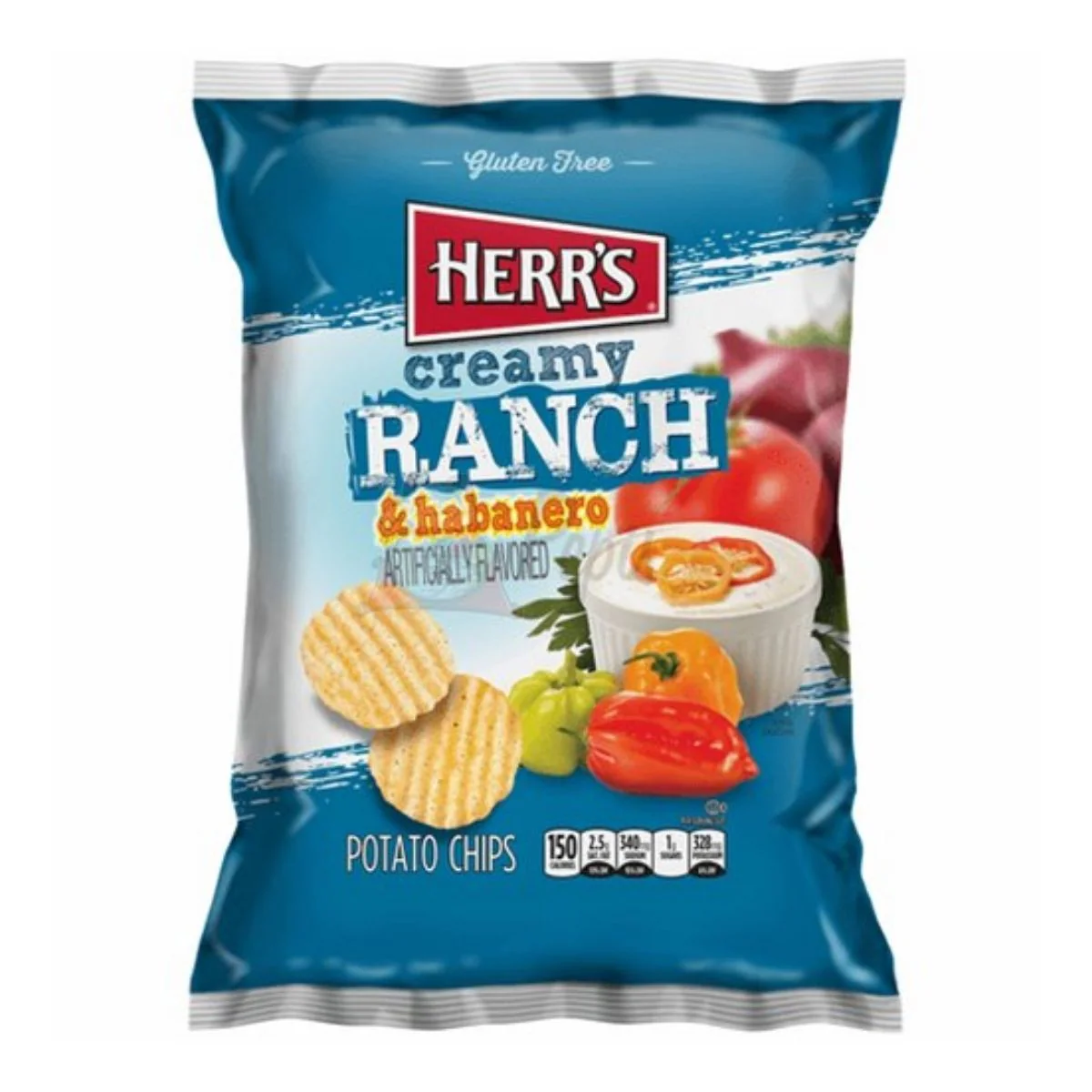 Herr's Creamy Ranch and Habanero Potato Chips, patatine piccanti alla salsa ranch da 170g