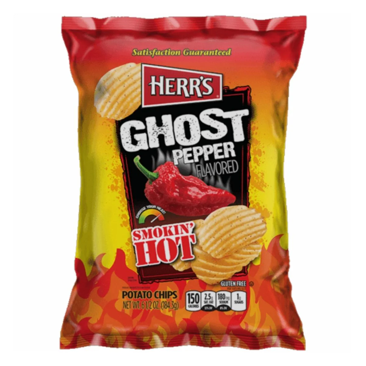 Herr's Ghost Pepper Flavored Hot, patatine al peperoncino piccante da 170g
