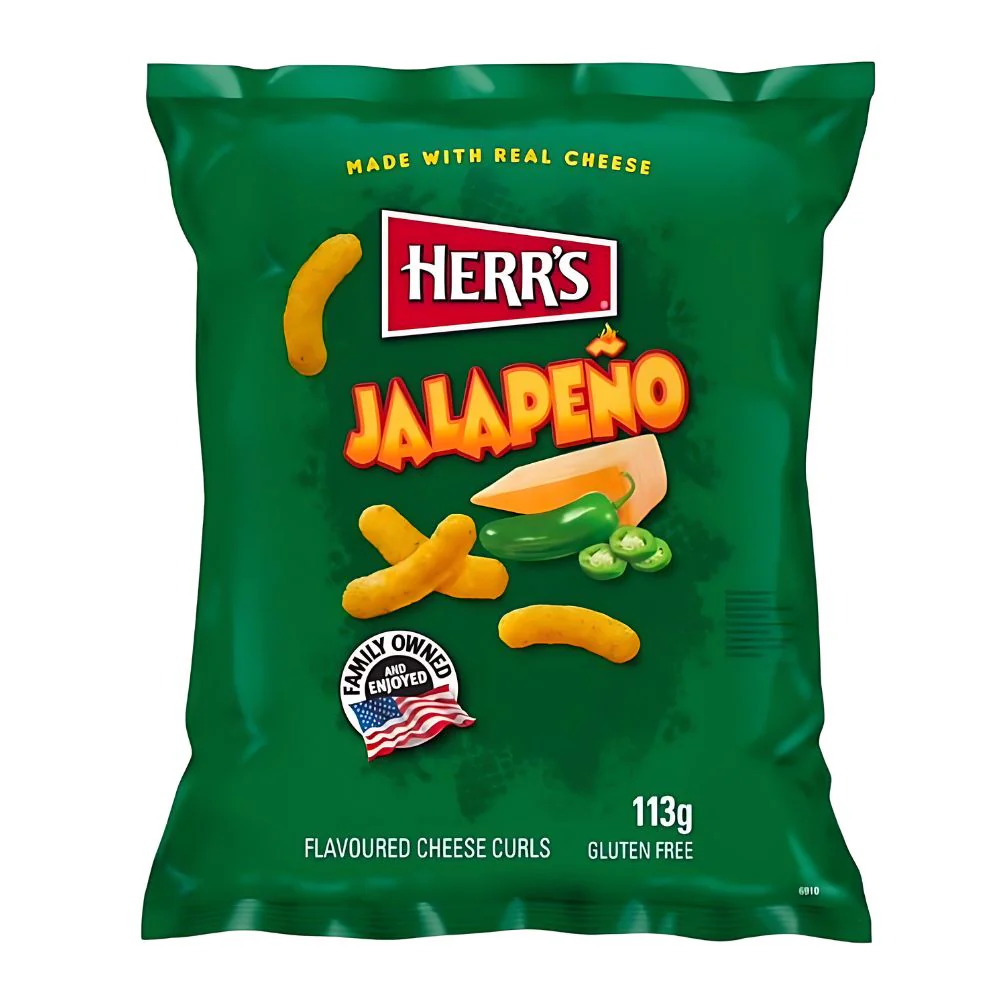 Herr's Jalapeno, patatine al formaggio piccante da 28g