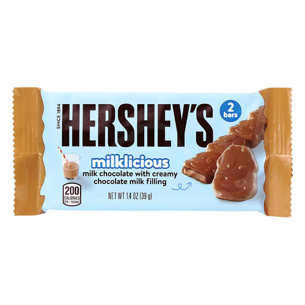 Hershey's Milklicious, cioccolato al latte con ripieno cremoso al cioccolato al latte da 40g