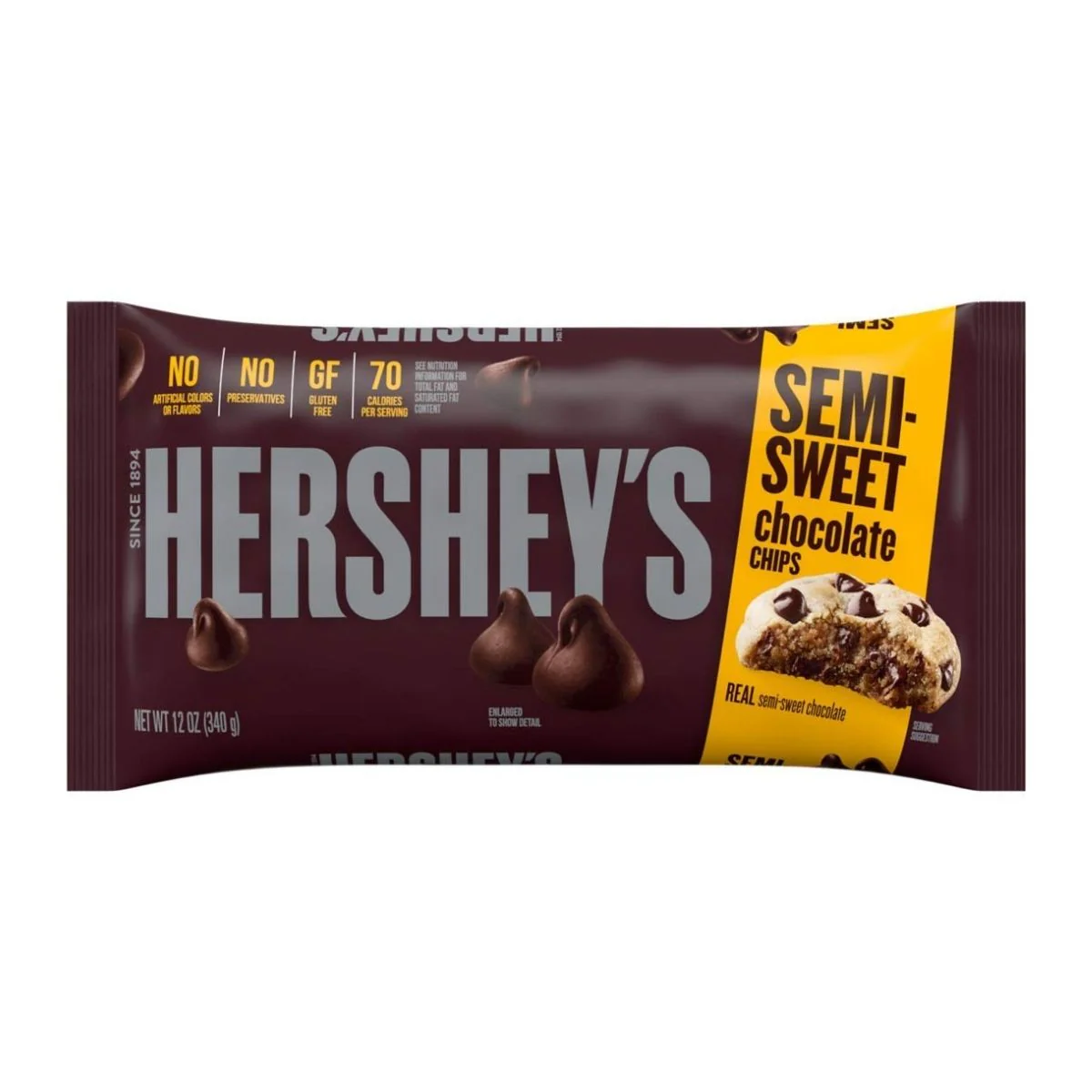 Hershey's Semi Sweet Chocolate Chips, gocce di cioccolato da 340g