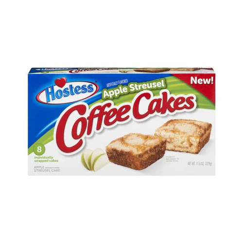 Hostess Apple Streusel Coffee Cake, confezione di merendine da 8 pezzi allo strudel di mela e caffè
