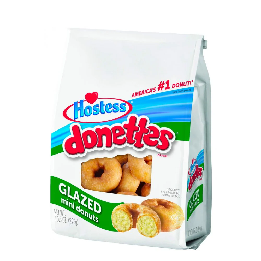 Hostess Donettes Glazed Mini Donuts, ciambelle rivestite da zucchero da 298g