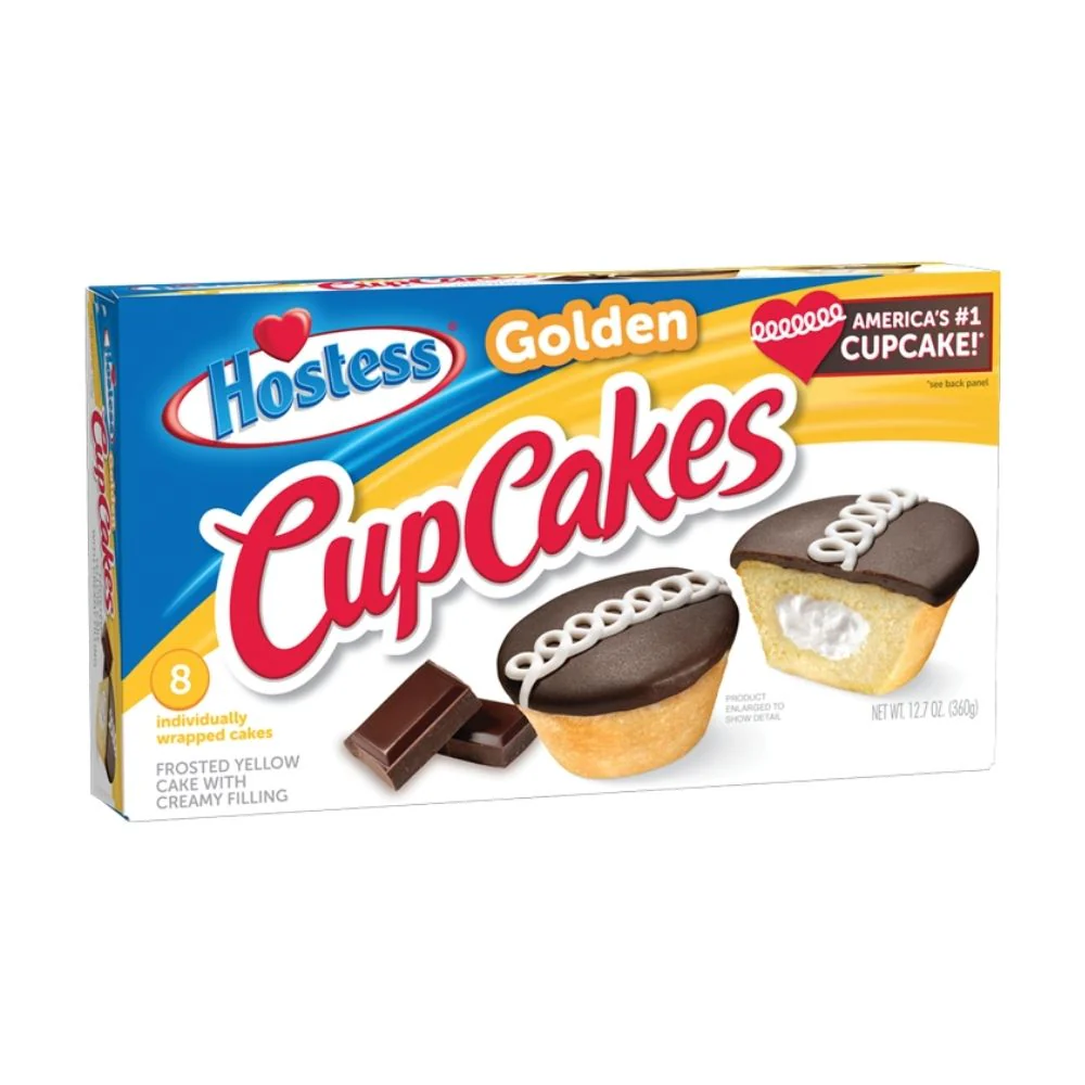 Hostess Golden Cup Cakes, tortine ripiene di crema alla vaniglia ricoperte di glassa al cioccolato da 360g