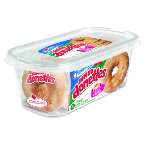 Hostess Jumbo Glazed Donettes, ciambelle morbide glassate in una confezione da 6 da 298g