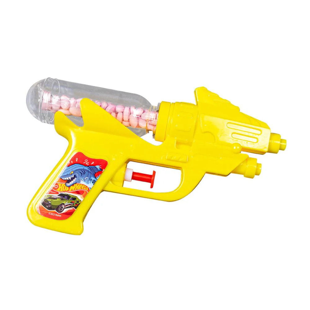 Hot Wheels Watergun, caramelle al gusto di fragola con pistola d'acqua di Hot Wheels da 8g