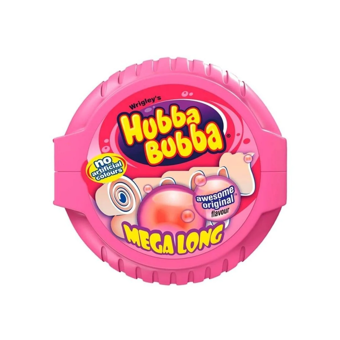 Hubba Bubba Fancy Fruit Mega Long Tape, gomma alla frutta da 56g