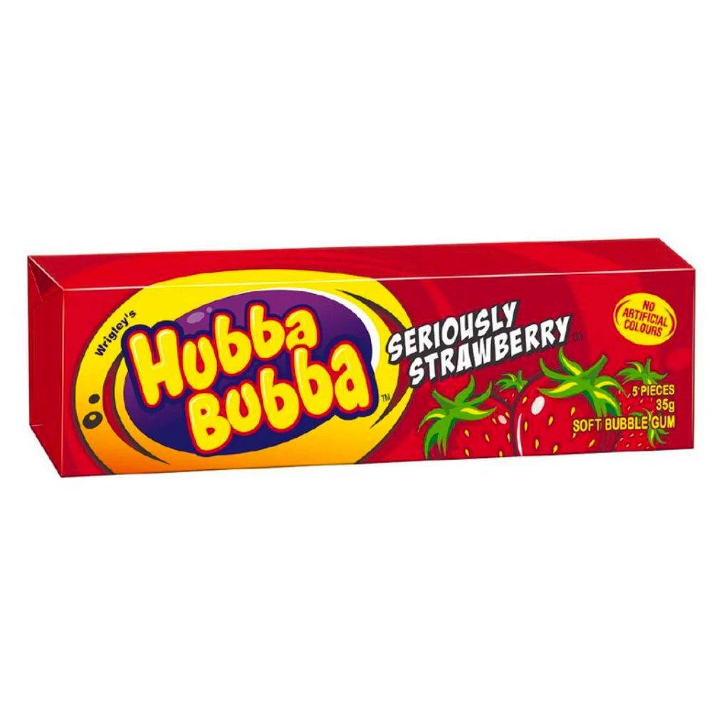 Hubba Bubba Strawberry, chewing gum alla fragola da 35g