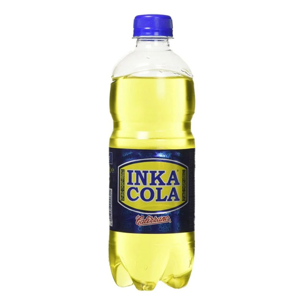 Inka Cola, bevanda analcolica gassata al gusto di frutta da 500ml