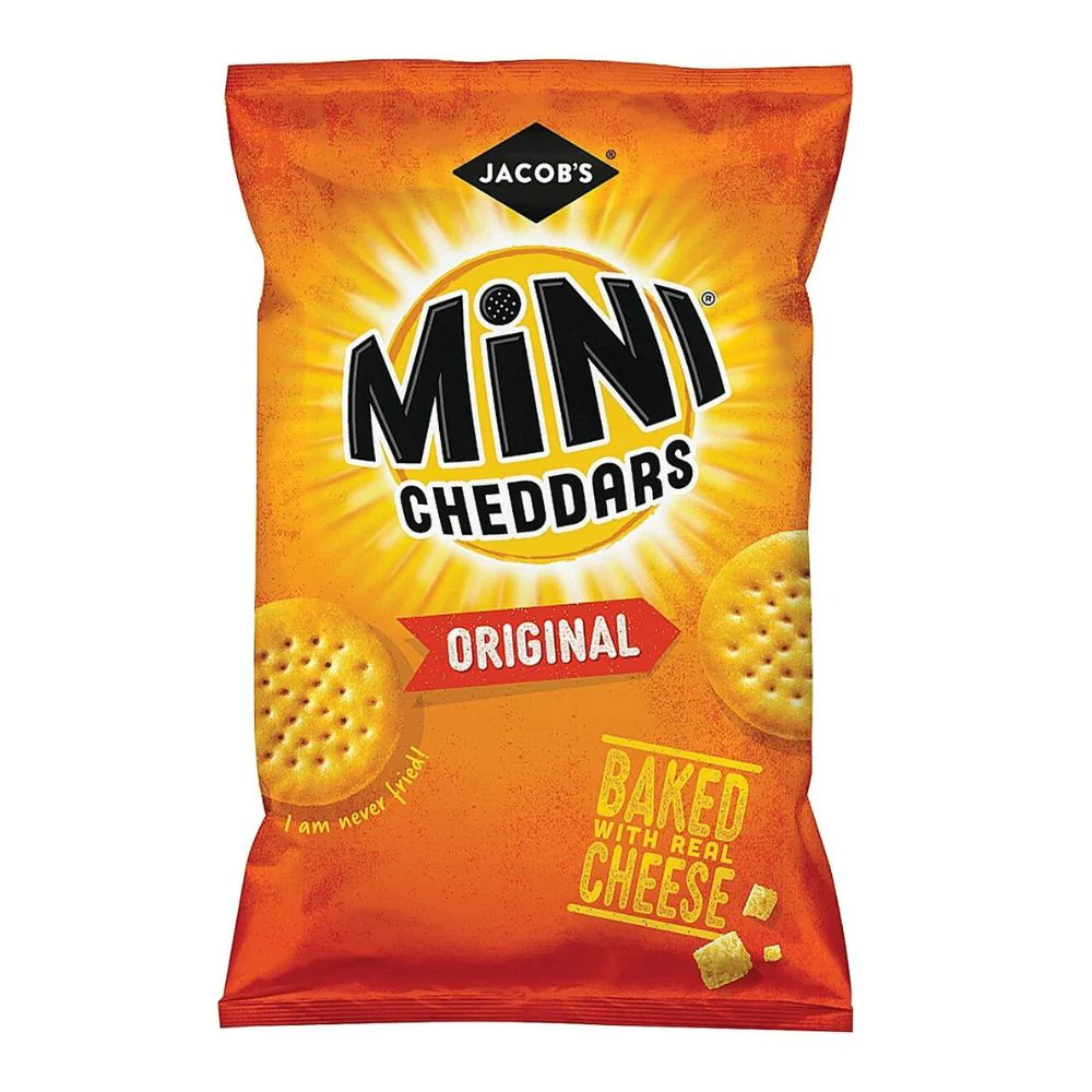 Jacobs Mini Cheddars Crackers Original, crackers al gusto di cheddar da 45g