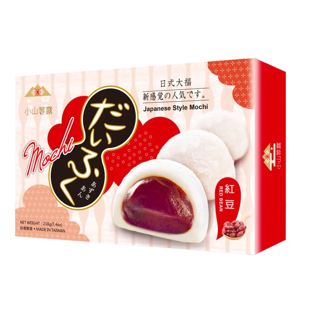 Yi Xi Food Japanese Mochi Red Bean, mochi ripieni di crema di fagioli rossi da 210g