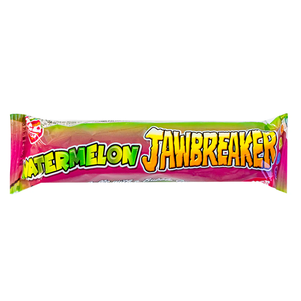 Watermelon Jawbreaker Balls, caramelle dure ripiene di gomma da masticare al gusto di anguria da 33g