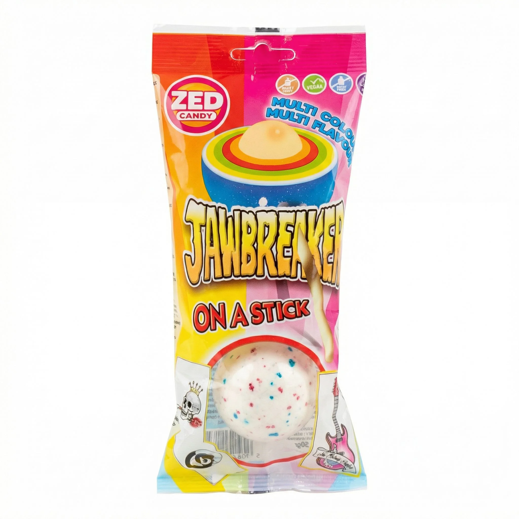 Jawbreaker On A Stick Tattoo, lecca lecca al gusto di frutta da 50g