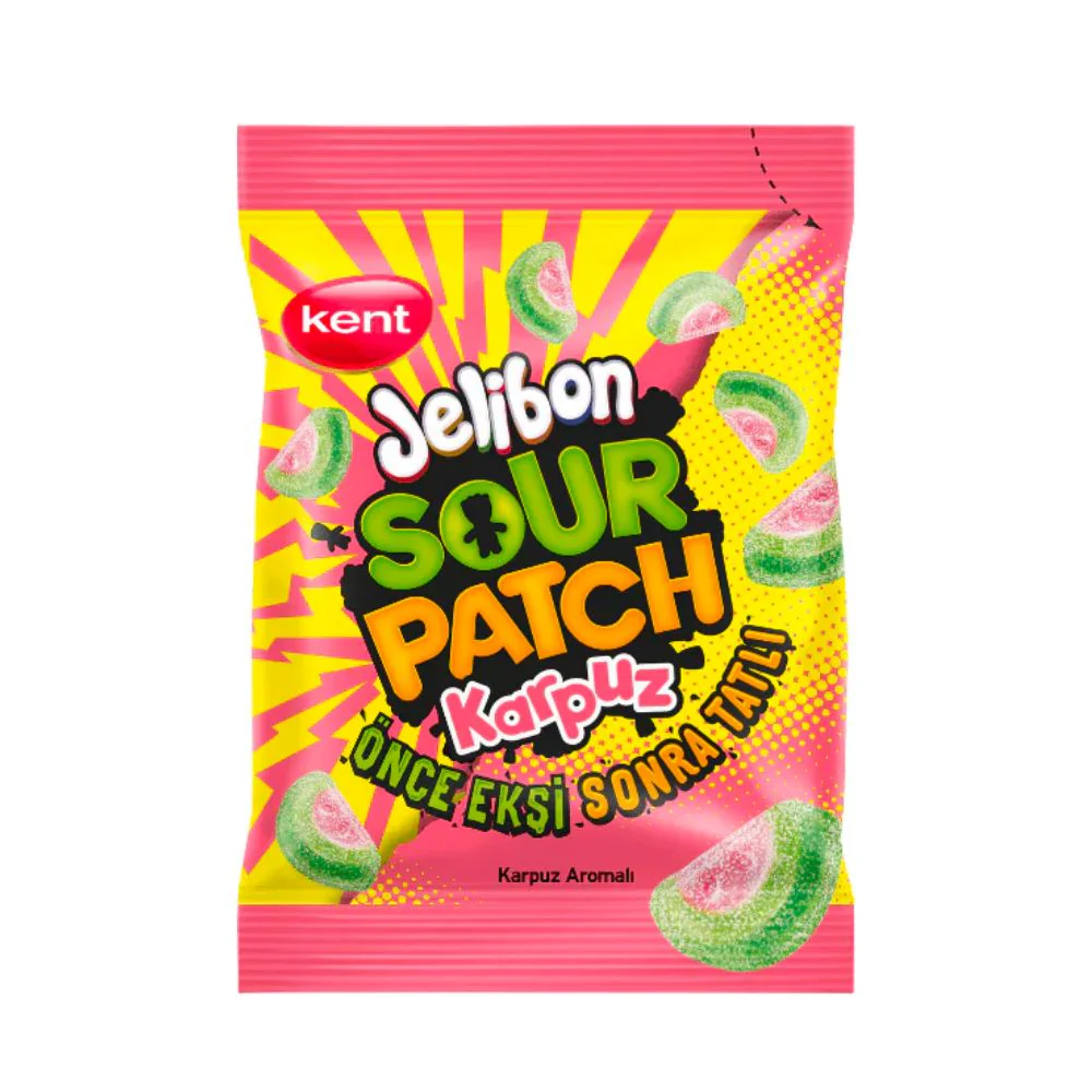 Jelibon Sour Patch Watermelon, caramelle aspre all'anguria da 40g