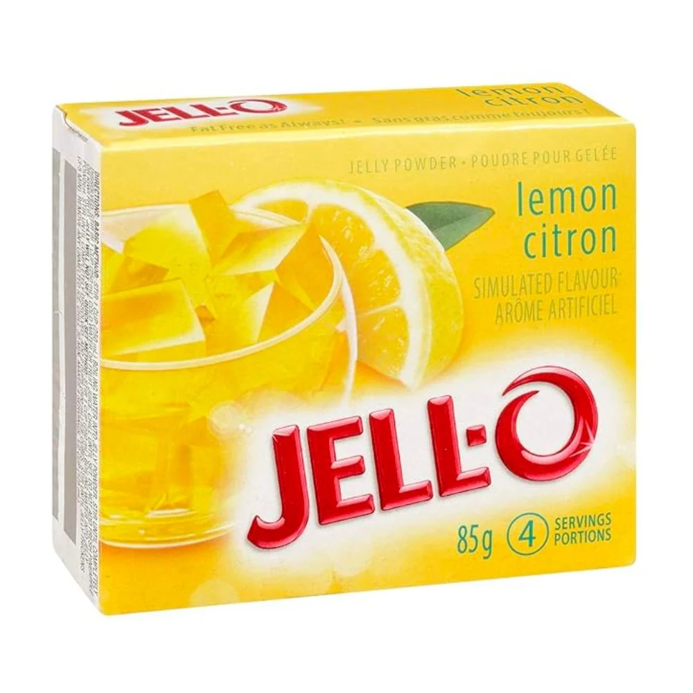 Jell-O Lemon Citron, preparato alla gelatina al limone da 85g