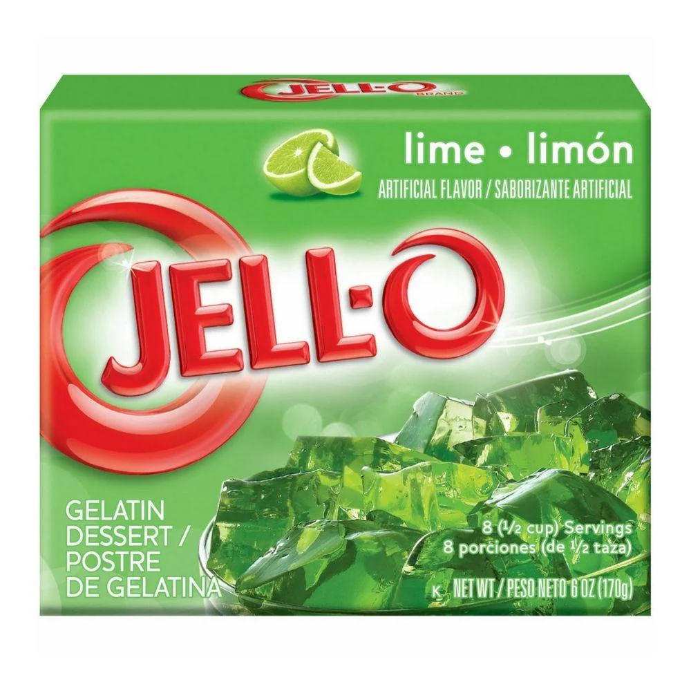 Jell-o Lime, preparato per gelatina al lime da 170g