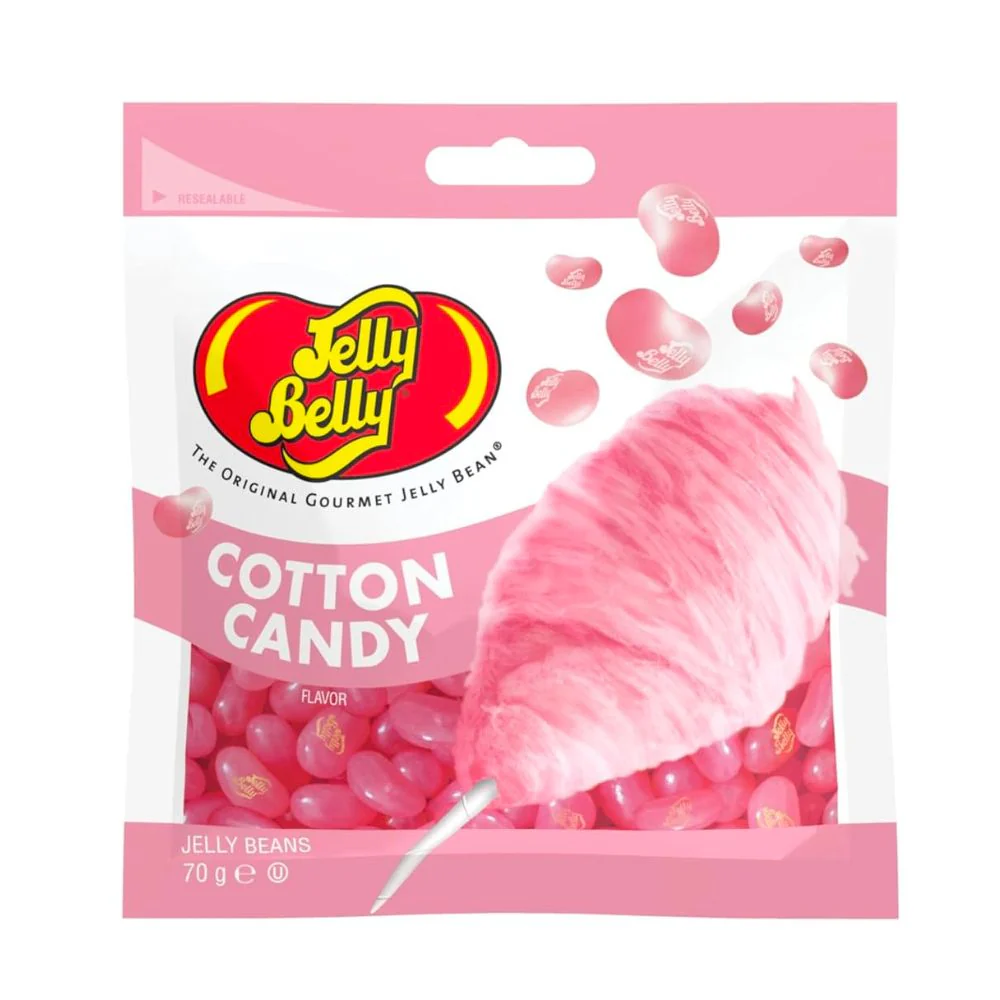 Jelly Belly Cotton Candy, caramelle al gusto di zucchero filato da 70g