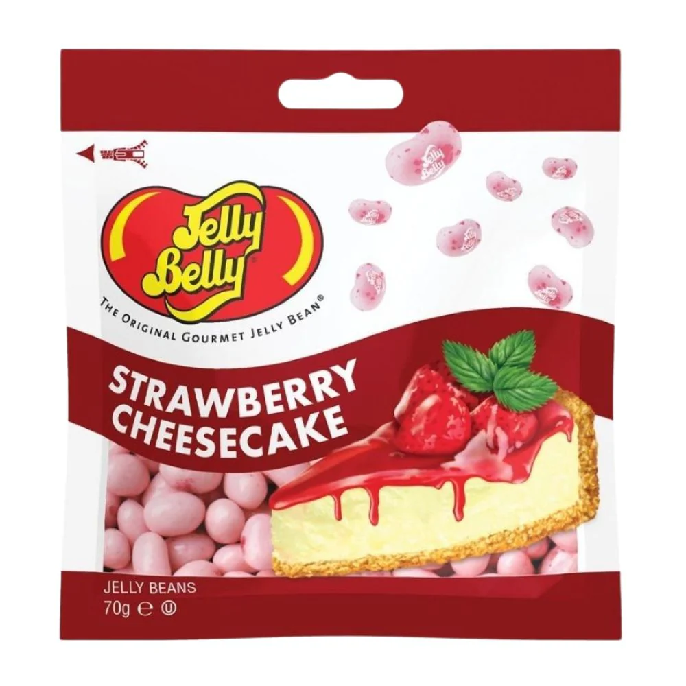 Jelly Belly Strawberry Cheescake, caramelle al gusto di cheesecake alla fragola da 70g