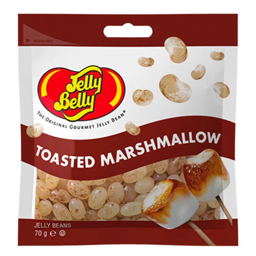 Jelly Belly Toasted Marshmallow, caramelle al gusto di marshmallow arrostiti da 70g